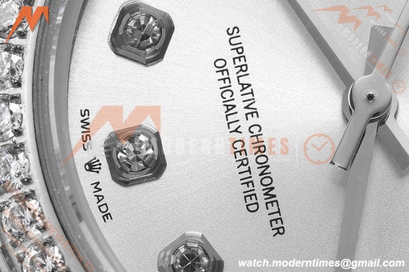 Rolex - Datejust Ladies 278384 31mm Jub Dia SS/SS Silv/Dia GDF MY8215