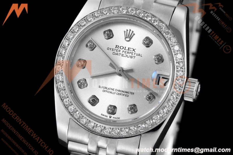Rolex - Datejust Ladies 278384 31mm Jub Dia SS/SS Silv/Dia GDF MY8215