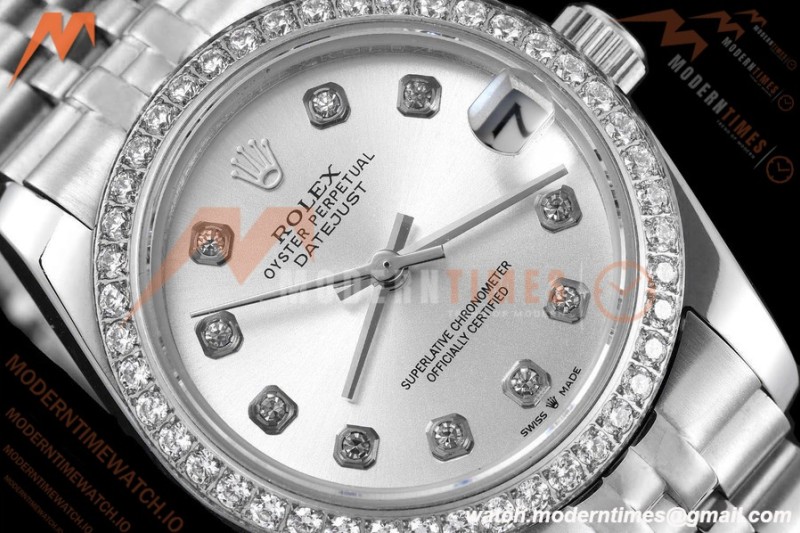 Rolex - Datejust Ladies 278384 31mm Jub Dia SS/SS Silv/Dia GDF MY8215