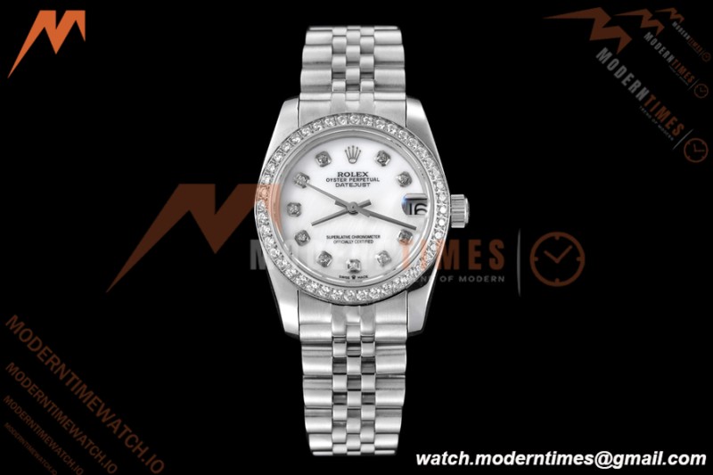 Rolex - Datejust Ladies 278384 31mm Jub Dia SS/SS W-Mop/Dia GDF MY8215