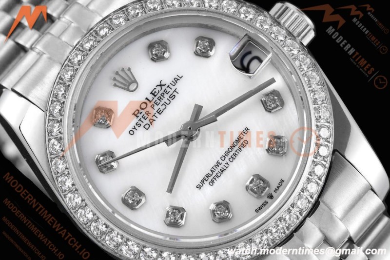 Rolex - Datejust Ladies 278384 31mm Jub Dia SS/SS W-Mop/Dia GDF MY8215