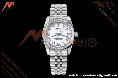 Rolex - Datejust Ladies 278384 31mm Jub Dia SS/SS Wht/Rmn GDF MY8215