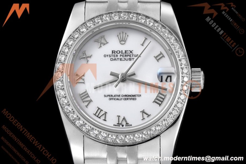 Rolex - Datejust Ladies 278384 31mm Jub Dia SS/SS Wht/Rmn GDF MY8215