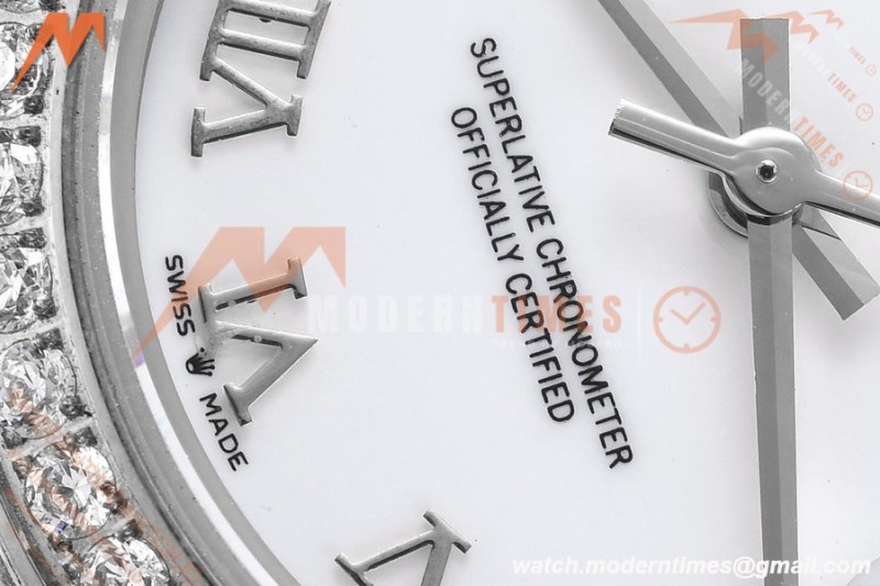 Rolex - Datejust Ladies 278384 31mm Jub Dia SS/SS Wht/Rmn GDF MY8215