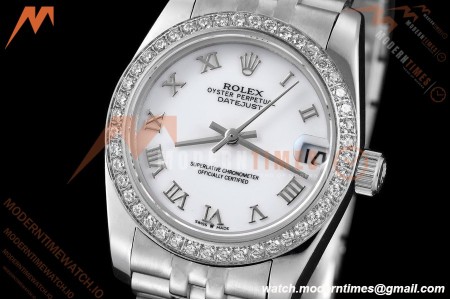Rolex - Datejust Ladies 278384 31mm Jub Dia SS/SS Wht/Rmn GDF MY8215