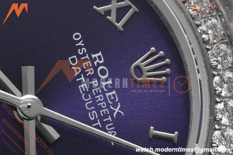 Rolex - Datejust Ladies 278384 31mm Jub Dia SS/SS Purp/Rmn GDF MY8215