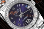 Rolex - Datejust Ladies 278384 31mm Jub Dia SS/SS Purp/Rmn GDF MY8215