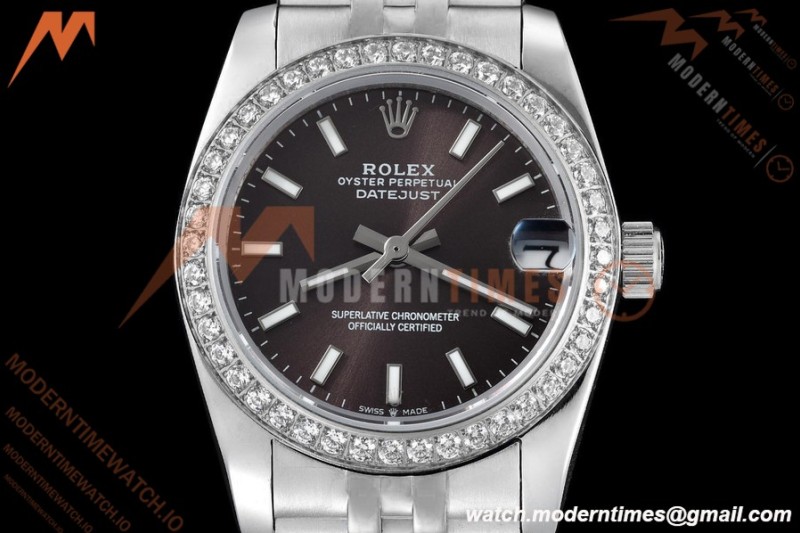 Rolex - Datejust Ladies 278384 31mm Jub Dia SS/SS Grey/Stk GDF MY8215