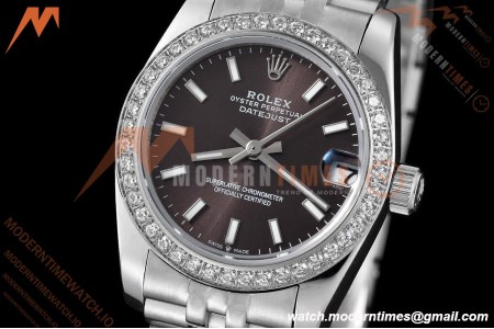 Rolex - Datejust Ladies 278384 31mm Jub Dia SS/SS Grey/Stk GDF MY8215
