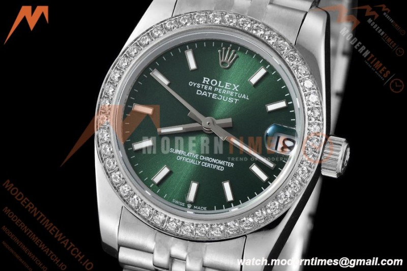 Rolex - Datejust Ladies 278384 31mm Jub Dia SS/SS Grn/Stk GDF MY8215