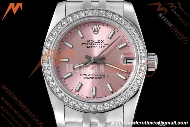Rolex - Datejust Ladies 278384 31mm Jub Dia SS/SS Pink/Stk GDF MY8215