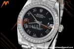 Rolex - Datejust Ladies 278384 31mm Jub Dia SS/SS Blk/Rmn GDF MY8215