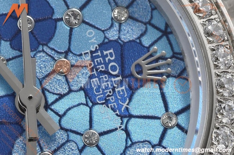Rolex - Datejust Ladies 278384 31mm Jub Dia SS/SS Floral Motif/Dia GDF MY8215