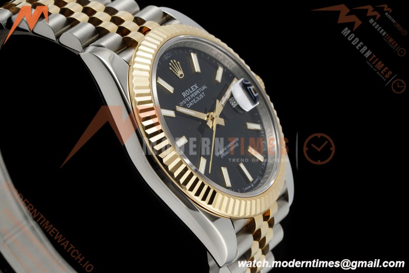 Rolex - DJ2 41mm 126333 Jub Flt Gold Wrapped Gain Weight YG/SS Blk/Stk 3EF V2 VR3235