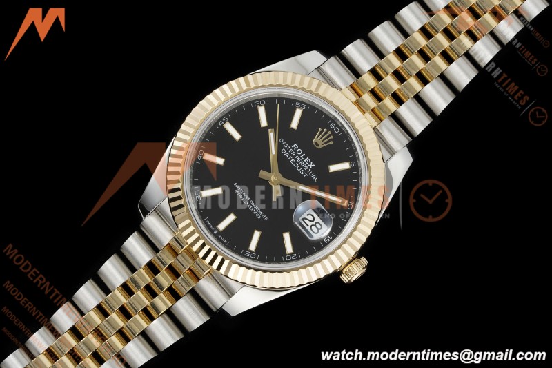Rolex - DJ2 41mm 126333 Jub Flt Gold Wrapped Gain Weight YG/SS Blk/Stk 3EF V2 VR3235