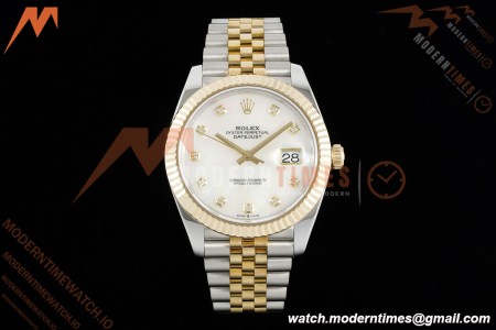 Rolex - DJ2 41mm 126333 Jub Flt Gold Wrapped Gain Weight YG/SS MOP/Dia 3EF V2 VR3235