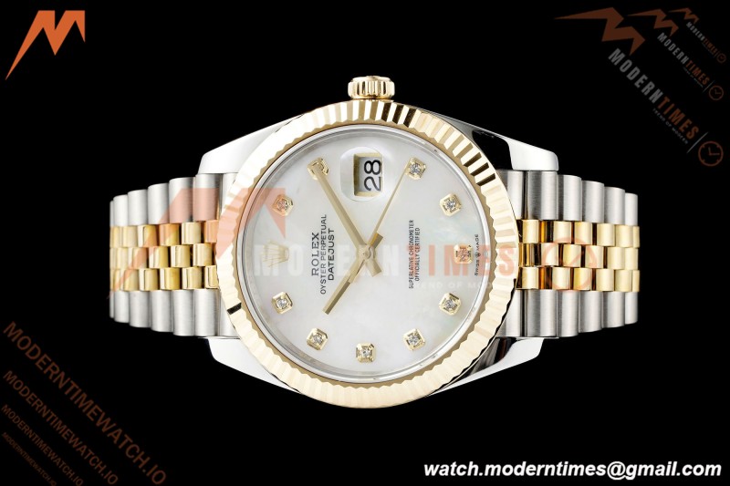 Rolex - DJ2 41mm 126333 Jub Flt Gold Wrapped Gain Weight YG/SS MOP/Dia 3EF V2 VR3235