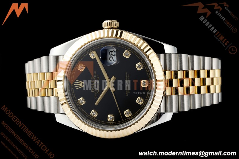 Rolex - DJ2 41mm 126333 Jub Flt Gold Wrapped Gain Weight YG/SS Blk/Dia 3EF V2 VR3235
