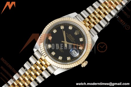 Rolex - DJ2 41mm 126333 Jub Flt Gold Wrapped Gain Weight YG/SS Blk/Dia 3EF V2 VR3235