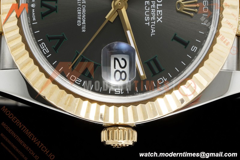 Rolex - DJ2 41mm 126333 Jub Flt Gold Wrapped Gain Weight YG/SS Wimbledon Grey/Rmn 3EF V2 VR3235 | 롤렉스 - DJ2 41mm 126333 주브 플랫 골드 랩드 게인 웨이트 YG/SS 윔블던 그레이/Rmn 3EF V2 VR3235