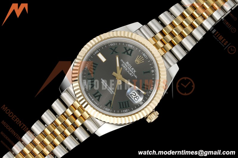 Rolex - DJ2 41mm 126333 Jub Flt Gold Wrapped Gain Weight YG/SS Wimbledon Grey/Rmn 3EF V2 VR3235 | 롤렉스 - DJ2 41mm 126333 주브 플랫 골드 랩드 게인 웨이트 YG/SS 윔블던 그레이/Rmn 3EF V2 VR3235