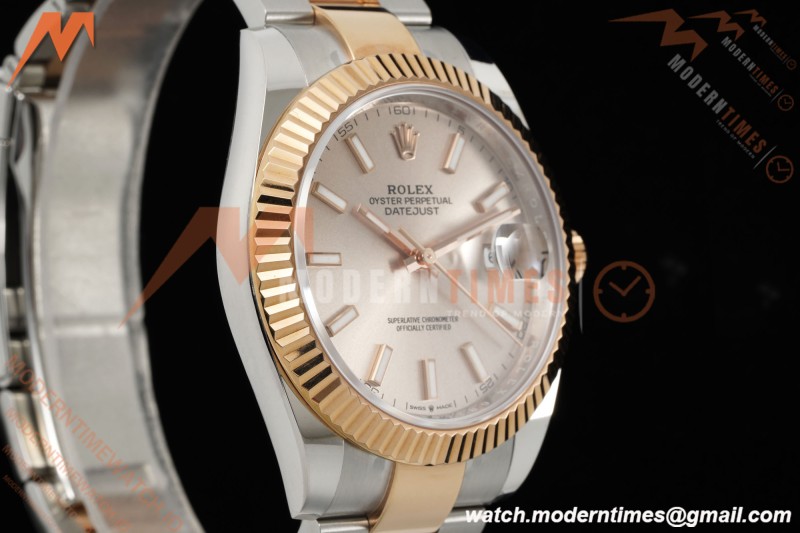 Rolex - Datejust 126331 41mm 904L Gain Weight Oys Flt RG/SS Champ/Stick ARF SH3235