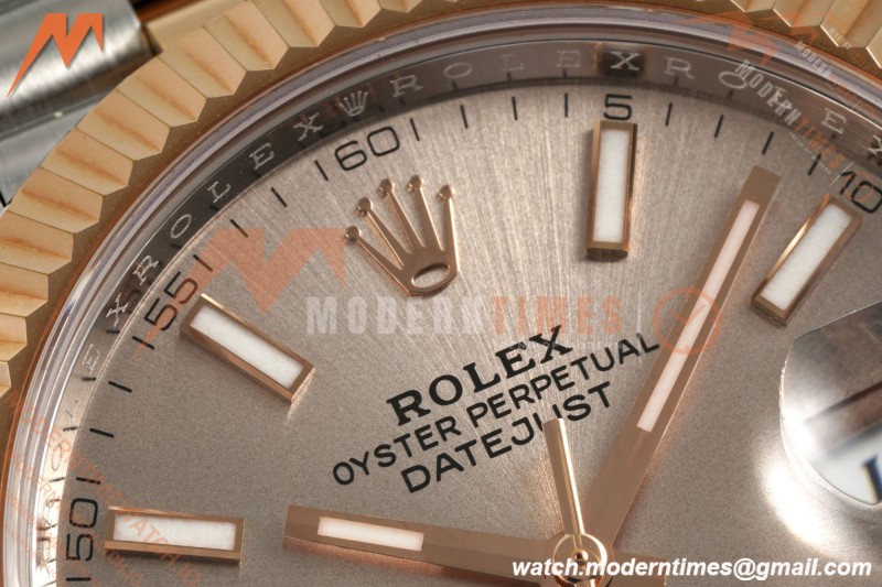 Rolex - Datejust 126331 41mm 904L Gain Weight Jub Flt RG/SS Champ/Stick ARF SH3235