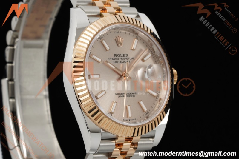 Rolex - Datejust 126331 41mm 904L Gain Weight Jub Flt RG/SS Champ/Stick ARF SH3235