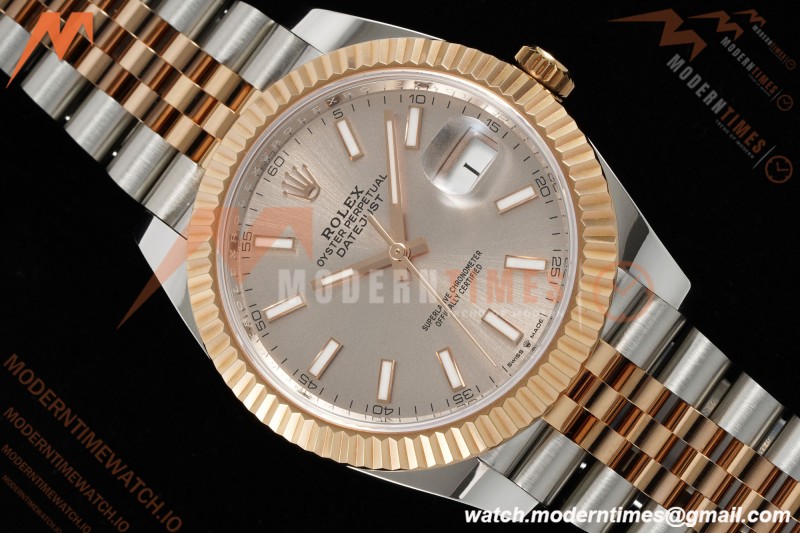 Rolex - Datejust 126331 41mm 904L Gain Weight Jub Flt RG/SS Champ/Stick ARF SH3235