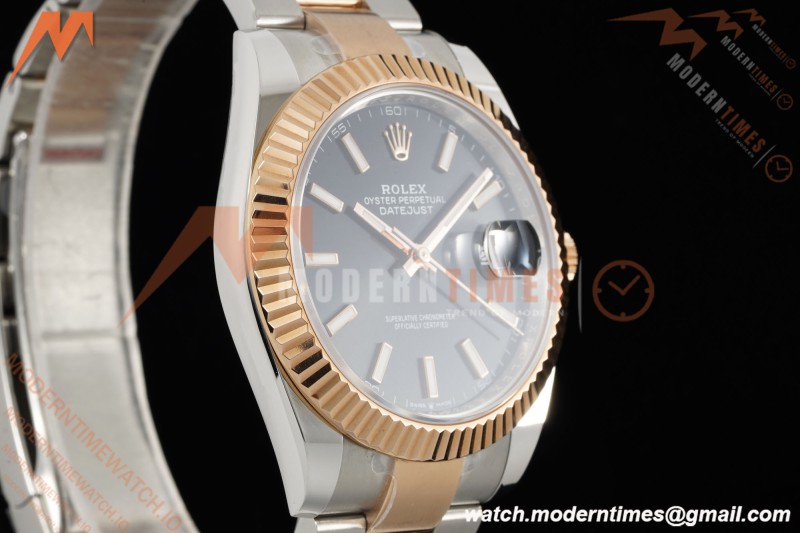 Rolex - Datejust 126331 41mm 904L Gain Weight Oys Flt RG/SS Blk/Stk ARF SH3235
