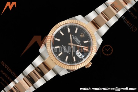 Rolex - Datejust 126331 41mm 904L Gain Weight Oys Flt RG/SS Blk/Stk ARF SH3235