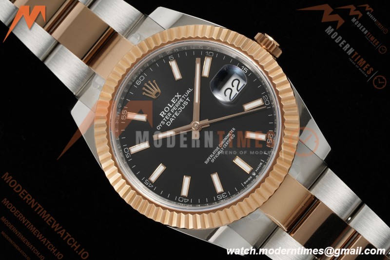 Rolex - Datejust 126331 41mm 904L Gain Weight Oys Flt RG/SS Blk/Stk ARF SH3235