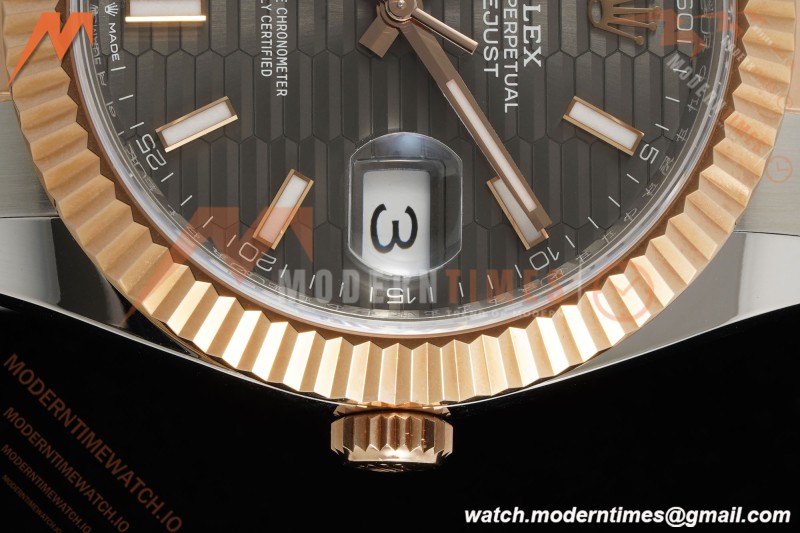 Rolex - Datejust 126331 41mm 904L Gain Weight Oys Flt RG/SS Grey/Stk ARF SH3235 | 롤렉스 - 데이트저스트 126331 41mm 904L 게인 웨이트 주브 플랫 레드/스틸 블랙/스틸 ARF SH3235