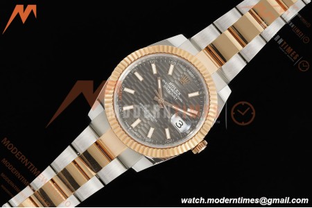 Rolex - Datejust 126331 41mm 904L Gain Weight Oys Flt RG/SS Grey/Stk ARF SH3235