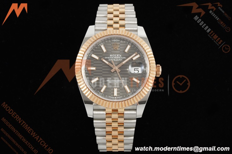 Rolex - Datejust 126331 41mm 904L Gain Weight Jub Flt RG/SS Grey/Stk ARF SH3235
