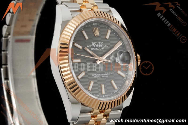Rolex - Datejust 126331 41mm 904L Gain Weight Jub Flt RG/SS Grey/Stk ARF SH3235