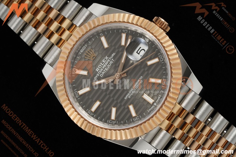 Rolex - Datejust 126331 41mm 904L Gain Weight Jub Flt RG/SS Grey/Stk ARF SH3235
