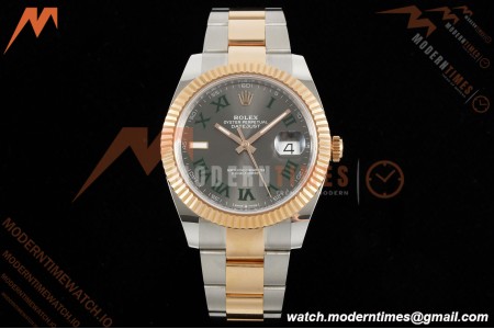 Rolex - Datejust 126331 41mm Wimbledon 904L Gain Weight Oys Flt RG/SS Grey/Rmn ARF SH3235