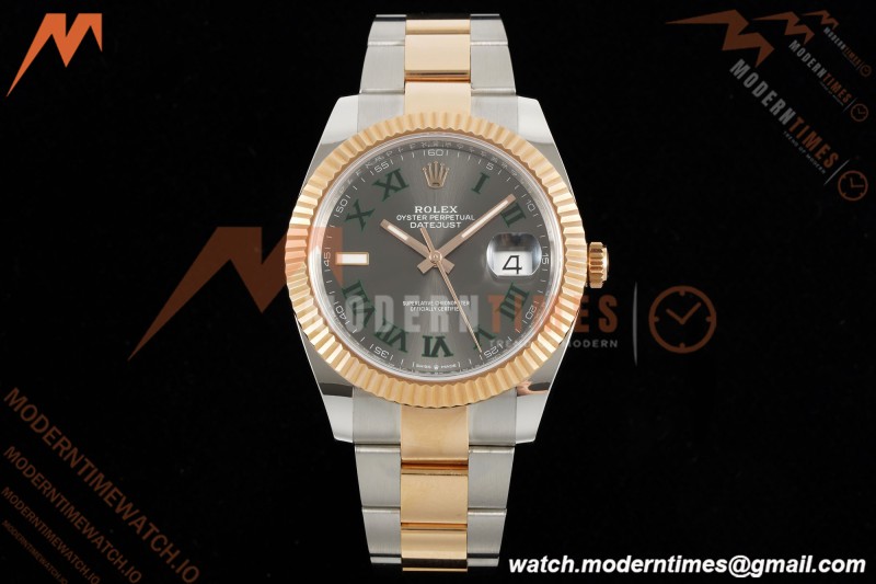 Rolex - Datejust 126331 41mm Wimbledon 904L Gain Weight Oys Flt RG/SS Grey/Rmn ARF SH3235