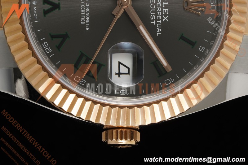 Rolex - Datejust 126331 41mm Wimbledon 904L Gain Weight Oys Flt RG/SS Grey/Rmn ARF SH3235
