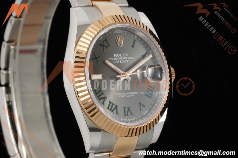 Rolex - Datejust 126331 41mm Wimbledon 904L Gain Weight Oys Flt RG/SS Grey/Rmn ARF SH3235