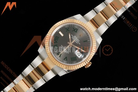 Rolex - Datejust 126331 41mm Wimbledon 904L Gain Weight Oys Flt RG/SS Grey/Rmn ARF SH3235