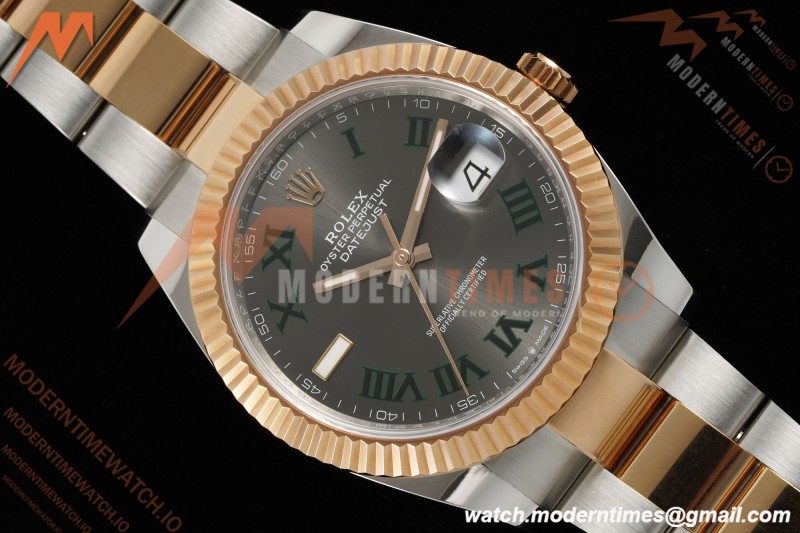 Rolex - Datejust 126331 41mm Wimbledon 904L Gain Weight Oys Flt RG/SS Grey/Rmn ARF SH3235