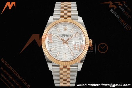 Rolex - Datejust 126331 41mm 904L Gain Weight Jub Flt RG/SS Silv/Stk ARF SH3235