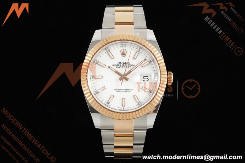 Rolex - Datejust 126331 41mm 904L Gain Weight Oys Flt RG/SS Wht/Stk ARF SH3235 | 롤렉스 - 데이트저스트 126331 41mm 904L 게인 웨이트 오이스터 퍼페츄얼 RG/SS 화이트/스틸 ARF SH3235