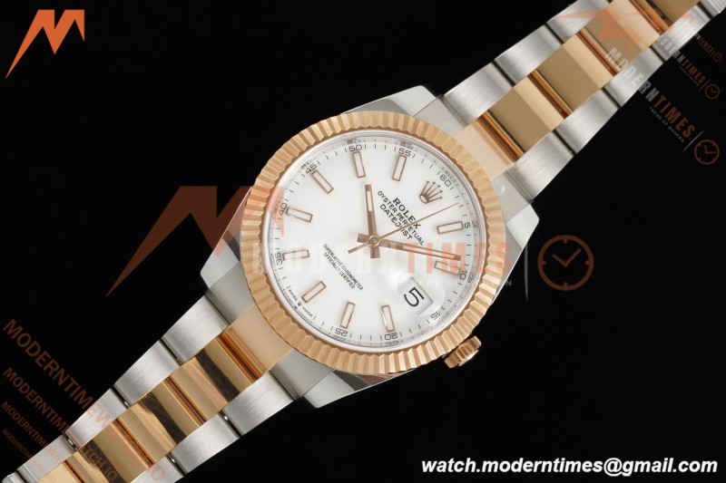 Rolex - Datejust 126331 41mm 904L Gain Weight Oys Flt RG/SS Wht/Stk ARF SH3235 | 롤렉스 - 데이트저스트 126331 41mm 904L 게인 웨이트 오이스터 퍼페츄얼 RG/SS 화이트/스틸 ARF SH3235