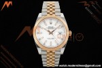 Rolex - Datejust 126331 41mm 904L Gain Weight Jub Flt RG/SS Wht/Stk ARF SH3235