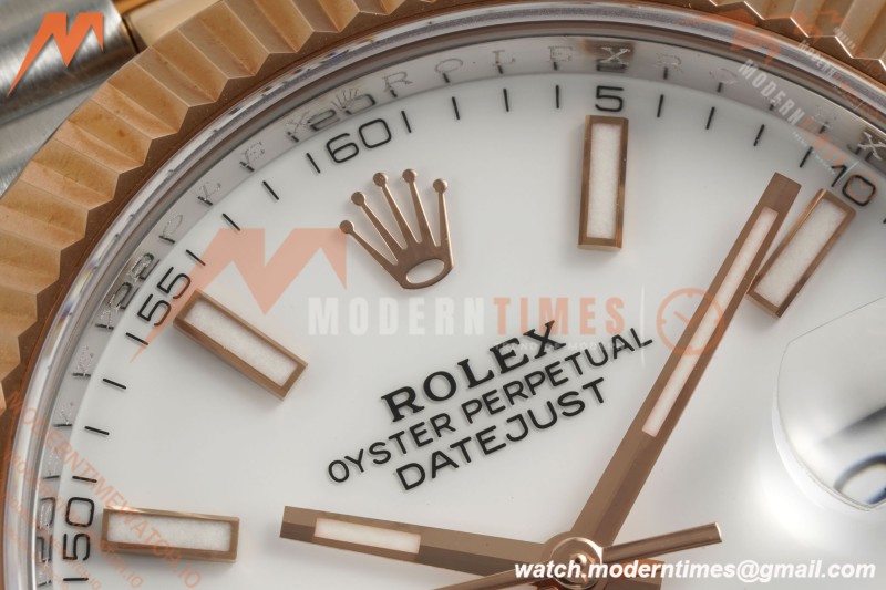 Rolex - Datejust 126331 41mm 904L Gain Weight Jub Flt RG/SS Wht/Stk ARF SH3235