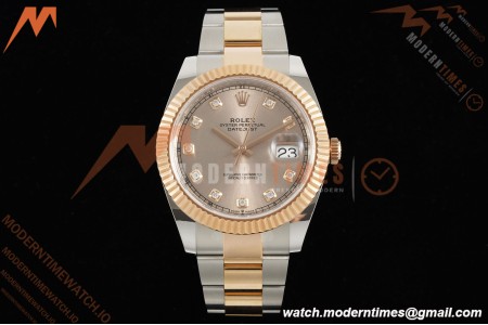 Rolex - Datejust 126331 41mm 904L Gain Weight Oys Flt RG/SS Champ/Dia ARF SH3235