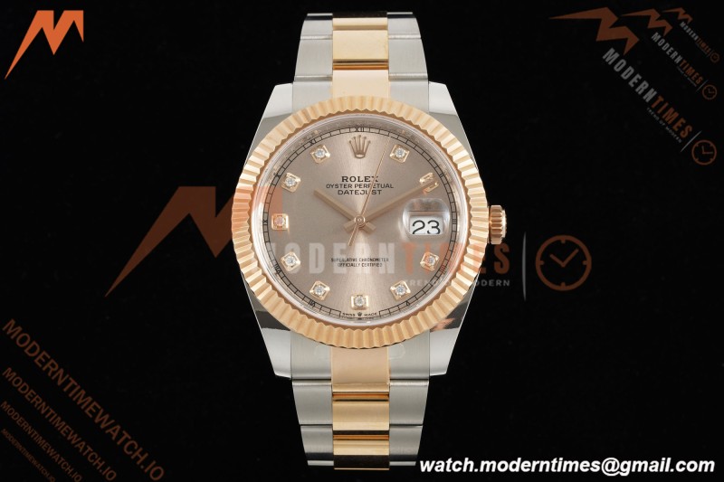 Rolex - Datejust 126331 41mm 904L Gain Weight Oys Flt RG/SS Champ/Dia ARF SH3235